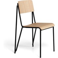 HAY - Petit Standard Stuhl, schwarz / Eiche matt lackiert von Hay