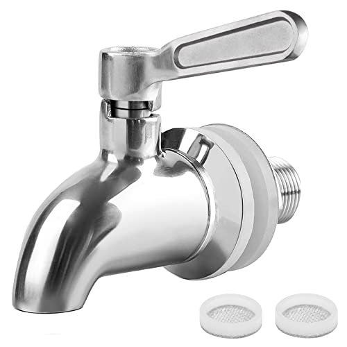 Hbsite Getränkespender Zapfhahn Ersatz Weinfass Wasserhahn 304 Edelstahl Ersatz Wasserhahn Glas Container Hahn Getränk Kaffee Bier Trinkbrunnen(16mm) von Hbsite