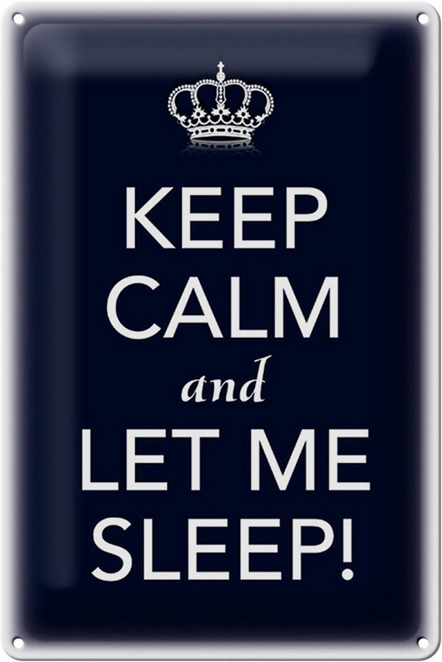 Hebold Metallschild Schild Blech 20x30cm - Made in Germany - Spruch Keep Calm and let me s von Hebold