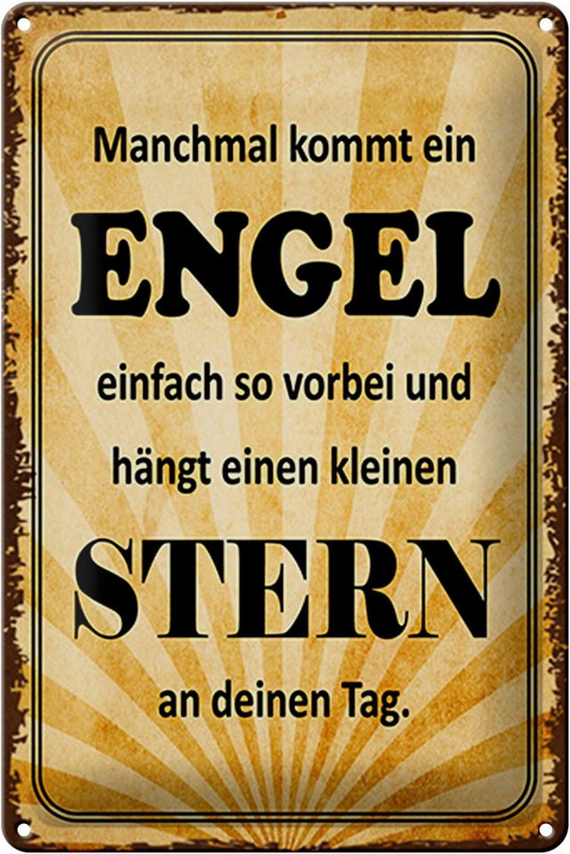 Hebold Metallschild Schild Blech 20x30cm - Made in Germany - Spruch manchmal kommt ein Eng von Hebold