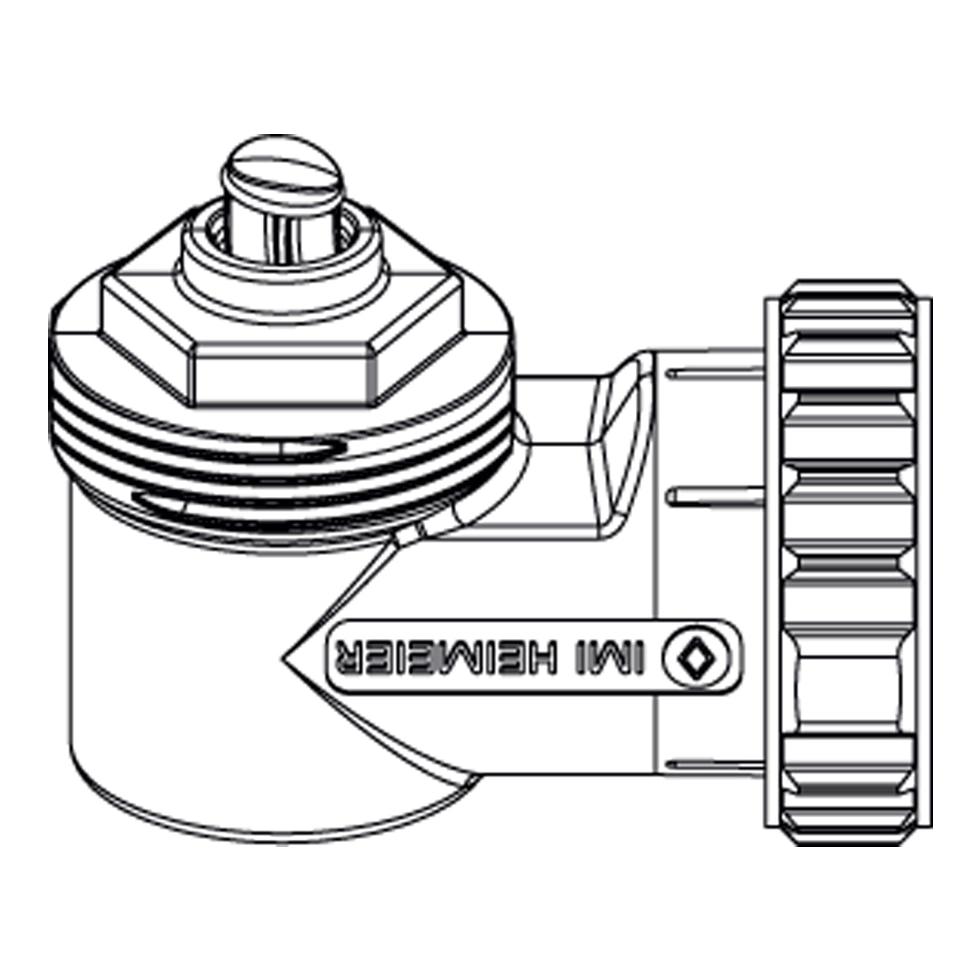 IMI Heimeier Winkelanschluss M 30x1,5 für Thermostat-Köpfe und Stellantriebe, weiß 7300-00.700 von Heimeier