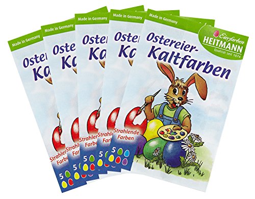 Heitmann Eierfarben 60075AMZ - Ostereier Kaltfarben, 5er Set von Heitmann Eierfarben