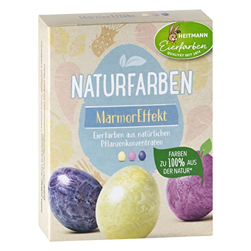 Heitmann Eierfarben - Naturfarben MarmorEffekt - Gelb/Pink/Violett von Heitmann Eierfarben