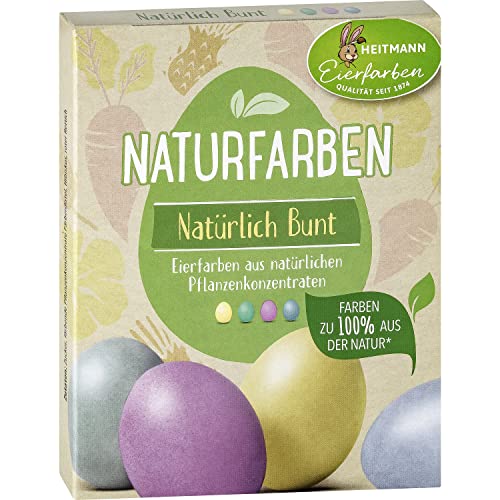 Heitmann Eierfarben - Naturfarben Natürlich Bunt - Gelb/Grün/Volett/Blau, 4 Gramm von Heitmann Eierfarben