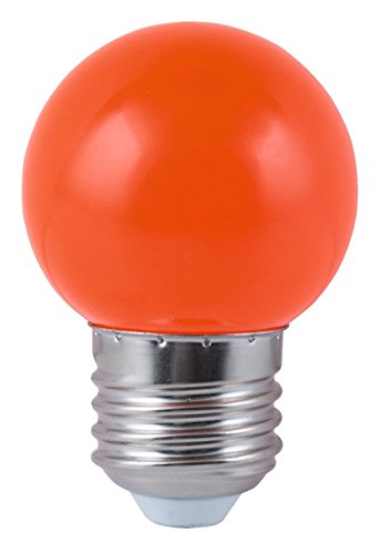Heitronic LED Leuchtmittel E27 Birne 2W G45 für Lichterkette Glühlampe rot von Heitronic
