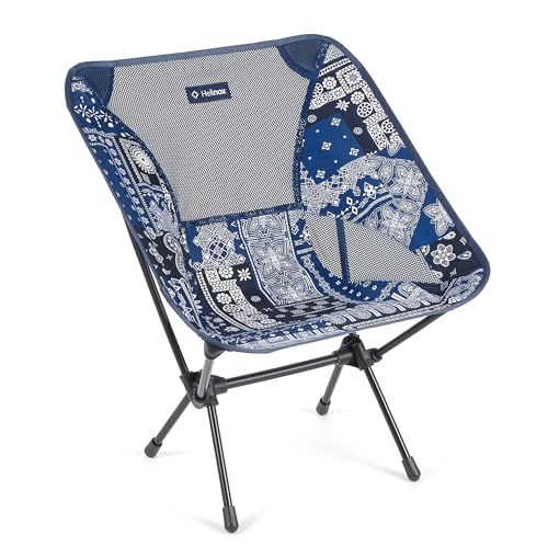Helinox Chair One | Der originalstuhl bleibt die ultimative Kombination aus Komfort, leichtgewichtiger verstaubarkeit und ausgeklügeltem Design (Blue Bandanna Quilt) von Helinox