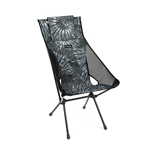 Helinox Sunset Campingstuhl, leicht, hohe Rückenlehne, kompakt, zusammenklappbar, mit Taschen, Schwarz von Helinox
