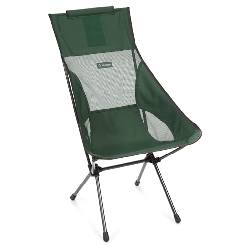 Helinox Sunset Chair | Mit seinem erweiterten Design ist Dieser Stuhl möglicherweise die ultimative Kombination aus Verstaubarkeit, Komfort und Unterstützung (Forest Green + Pockets) von Helinox