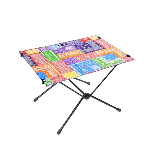 Helinox Table One Hardtop | Die zusätzliche Stabilität Einer harten Oberfläche Macht diesen ausgesprochen gut verstaubaren Reisetisch außergewöhnlich vielseitig, Bandana Quilt von Helinox
