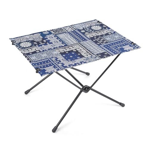 Helinox Table One Hardtop Large | Die zusätzliche Stabilität Einer harten Oberfläche Macht diesen ausgesprochen gut verstaubaren Reisetisch außergewöhnlich vielseitig (Blue Bandanna Quilt) von Helinox