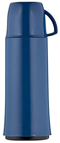 Helios Isolierflasche Elegance, 0,5 Liter, Kunststoff, taubenblau, Henkelbecher von Helios