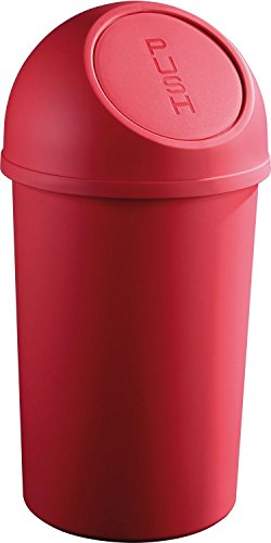 helit H2401225 - Push-Abfallbehälter „the flip“ 25L, rot von Helit