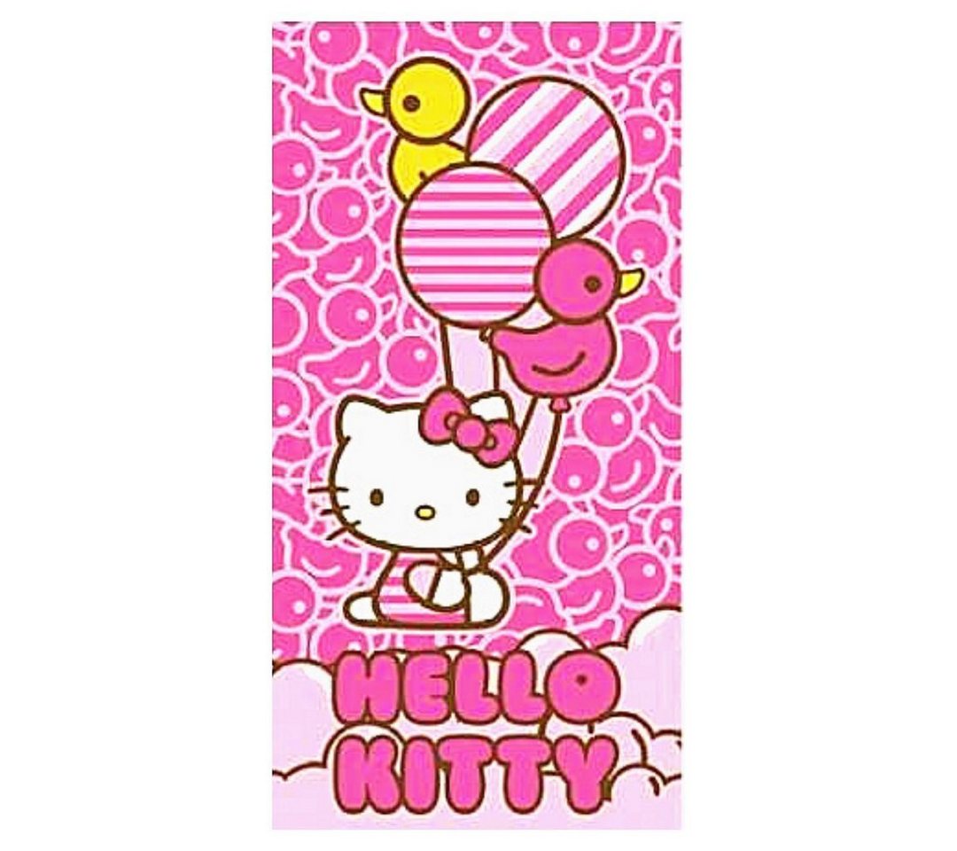 Hello Kitty Badetuch, Baumwolle, Mädchen Strandtuch 70 x 140 cm von Hello Kitty