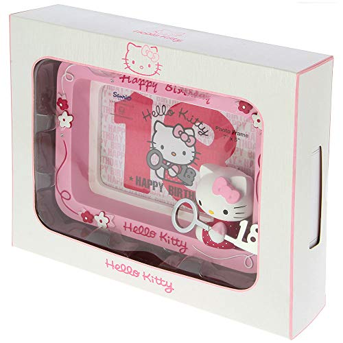 Hello Kitty Keramik-Geschenkserie (Bilderrahmen, Figur, Tasse und Teekanne) (18. Geburtstag, 17,8 x 12,7 cm) von Hello Kitty