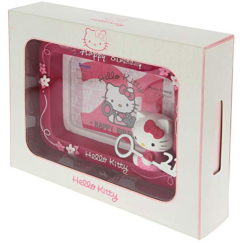 Hello Kitty Keramik-Geschenkserie (Bilderrahmen, Figur, Tasse und Teekanne) (21. Geburtstag, 17,8 x 12,7 cm) von Hello Kitty
