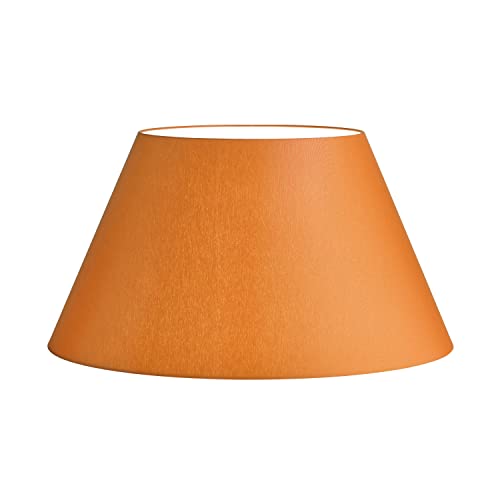 Hellolamp Lampenschirm rund konisch,E27 Fassung,Chintz Stoff,Orange (30x17x18cm) Tischleuchte Tischlampe Ersatzlampenschirm Lampenschirme Stofflampenschirme von Hellolamp