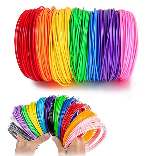 3D Stift Filament PLA, 3D Printer Filament, 3D Pen Filament, 3D Stifte Glühfaden PLA für 3D Stift Farben Stift Durchmesser 1,75 mm, 10 Farben (zufällige Farbe), Gesamtlänge 50 m von Helweet