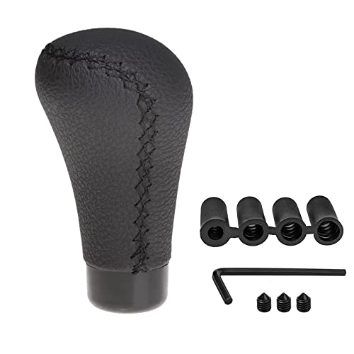 Auto Getriebekopf, Gear Lever Knob, Manueller Schaltknauf, Car Gear Head, Gear Knob mit 4 Adaptern, Universal Leder Manueller Schaltknauf Auto Schaltknauf Handball, für die Meisten Kraftfahrzeuge von Helweet