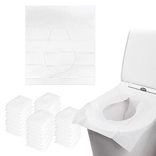 Toilettenauflage Einweg, Toilettenauflagen Einweg, Toilettenauflage Einweg Kinder, Toilettensitz Papier, Einweg Toilettensitzbezug, Einweg Toiletten Sitzbezug, für Öffentliche Toiletten, 40 Pack von Helweet