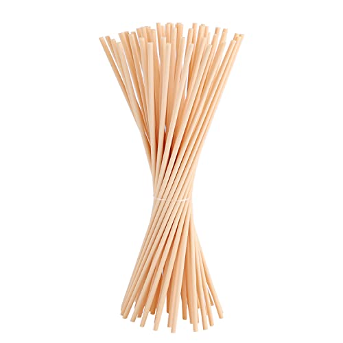 50 Stück Rattanstäbchen für Raumduft, 24 cm x 3 mm Diffuserstäbchen Rattan Reed Fiber, Aroma Diffuser Stäbchen für ätherische Öle im Home Office Hotel Spa (Natur) von Hemiks