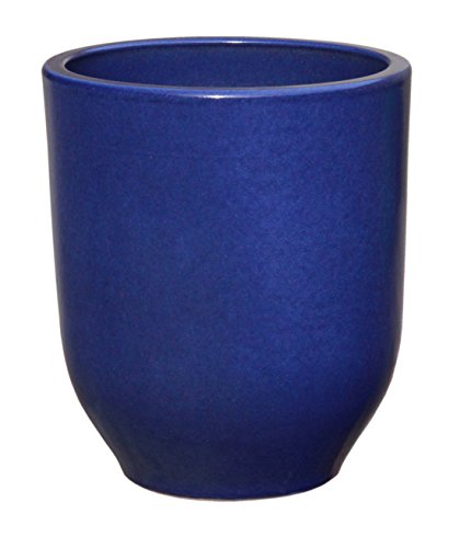 Hentschke Keramik Pflanztopf/Pflanzkübel frostsicher Ø 38 x 45 cm, Effekt blau, 330.045.64 Blumenkübel für Draußen + Innen - Made in Germany von Hentschke Keramik