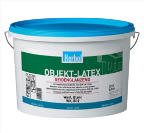 Herbol Objekt-Latex seidenglänzend weiß, 12,5 Liter von Herbol