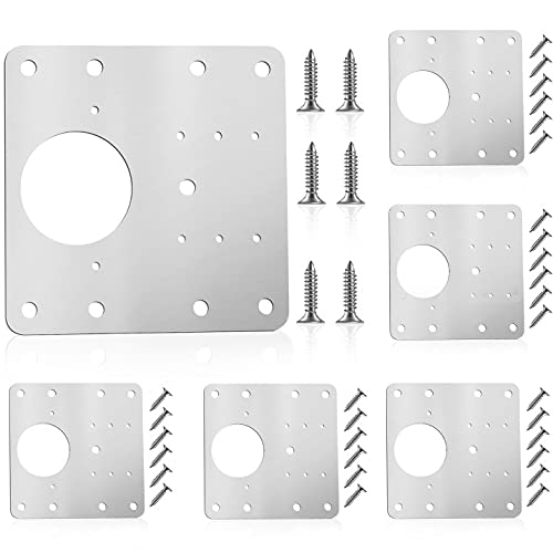 Scharnier Reparaturplatte, 6 Stück Edelstahl Scharnier Reparaturset mit Befestigungsschrauben für Holzmöbel, Küche, Schrank, Möbel（6pcs） von Herbst