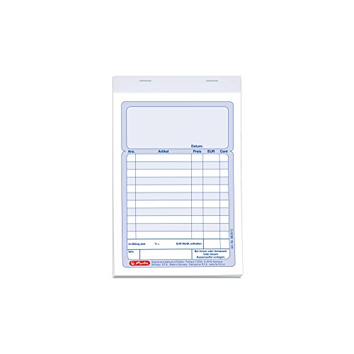 Kassenblock Hz A6 2x50Bl. doppels. von Herlitz