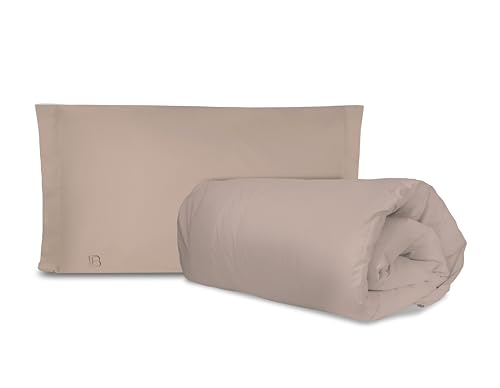 Hermet Laura Biagiotti Bettbezug-Set für Einzelbett, einfarbig, Perkal, Altrosa, Bettbezug und Kissenbezug, 100% Baumwolle von hermet