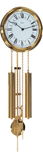 Hermle Uhrenmanufaktur Wanduhr, Messing, Gold, 68cm x 22cm x 9,5cm von Hermle