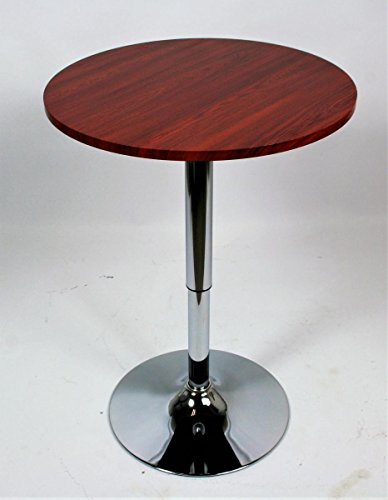 Bistro Tisch Holz runde Holzplatte höhenverstellbar 84-104 cm -"Stuttgart" von HeuSa Tech