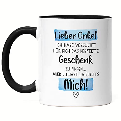 Hey!Print Onkel Geschenk Tasse Schwarz Lustige Geschenkidee Für Den Besten Onkel Nichte Neffe von Hey!Print