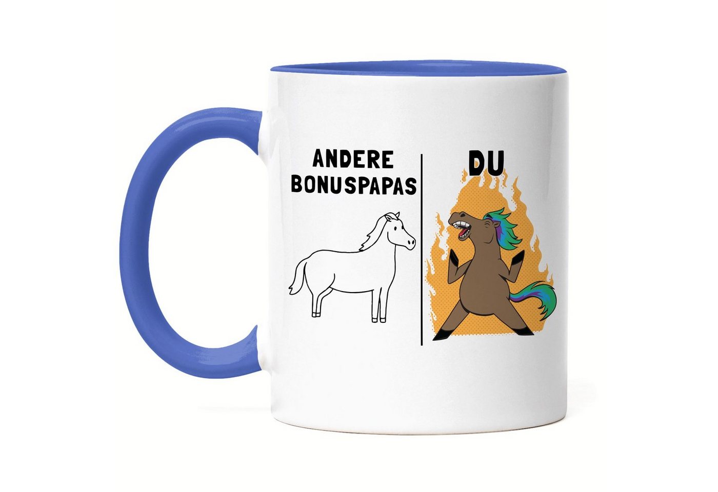 Hey!Print Tasse Andere Bonuspapas Du Tasse bester Vater Papa Stiefvater Pferd Lustig Geburtstag Vatertag Bonuspapa Geschenk von Hey!Print