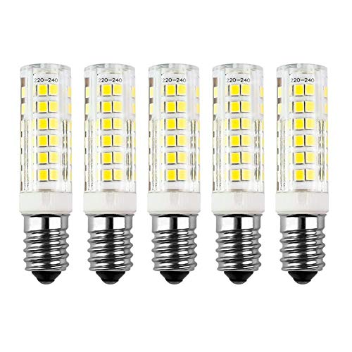 HiBay 7W E14 Lampen LED Leuchtmittel Warmweiß 75LEDs Glühbirnen Spots Birnen 680LM Energiesparlampe ersetzt 45W Halogen Lampe 3000K 230V,Nicht Dimmbar,5er-Pack von HiBay