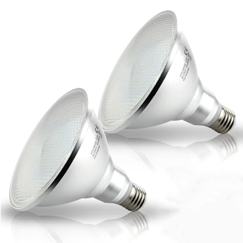 HiBay 2 Stück LED E27 PAR38 Reflektor Leuchtmittel 12W 1200LM Warmweiß 3000K Glühbirne Birne für Innen Lampen Nicht dimmbar Ersetzt Halogenlampe 120W von HiBay