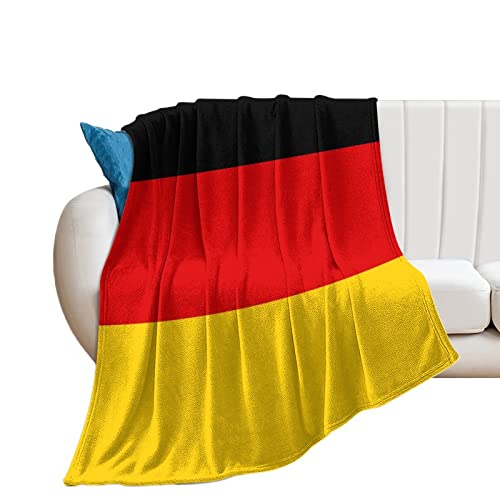 Higoss Decke mit Deutschland-Flagge, Überwurf mit Länderflagge, Plüsch, superweich, warm, Flanelldecke für Couch, Bett, Sofa, Stuhl, tolles Geschenk für Freunde, Männer, Frauen, 101,6 x 127 cm von Higoss