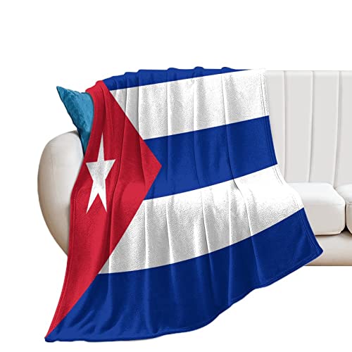 Higoss Decke mit Kuba-Flagge, Überwurf mit Länderflagge, Plüsch, superweich, warm, Flanelldecke für Couch, Bett, Sofa, Stuhl, tolles Geschenk für Freunde, Männer, Frauen, 177,8 x 203,2 cm von Higoss
