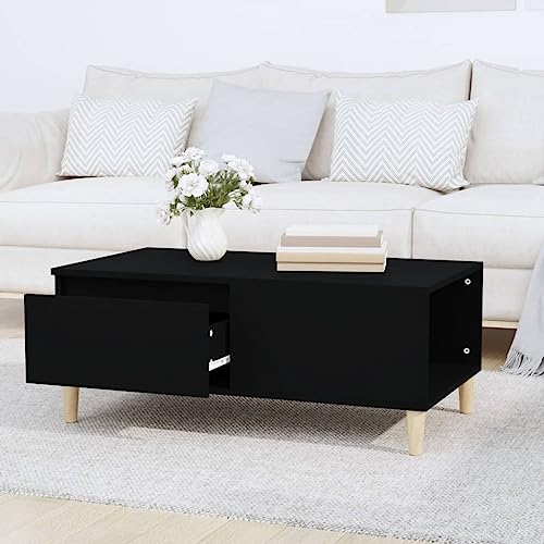 Higsose Wohzimmer Couchtisch 90x50x36,5 cmWohnzimmertisch Holz Couch Tischchen Sofatisch Modern Couchtisch Angebot Coutschtische Einfach Tisch FüR Wohnzimmer Coutisch Schwarz von Higsose