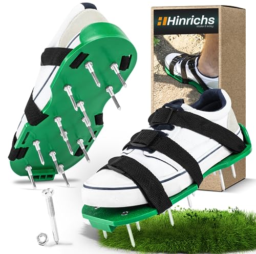 Hinrichs Rasenlüfterschuhe Nagelschuhe Vertikutierer Rasenbelüfter Schuhe - Zum einfachen Belüften von Rasenflächen von Hinrichs