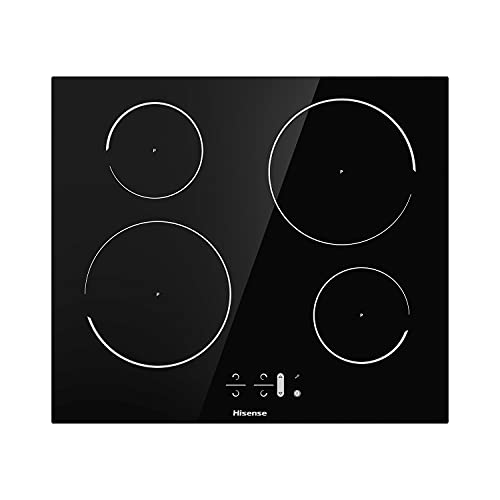 Hisense I6421C Einbau-Induktionskochfeld, Glasplatte, 60 cm, Kindersicherung, Touch-Steuerung, Timer-Funktion – Schwarz 7200 W, 50,8 x 58,4 x 5,1 cm (L x B x H) von Hisense
