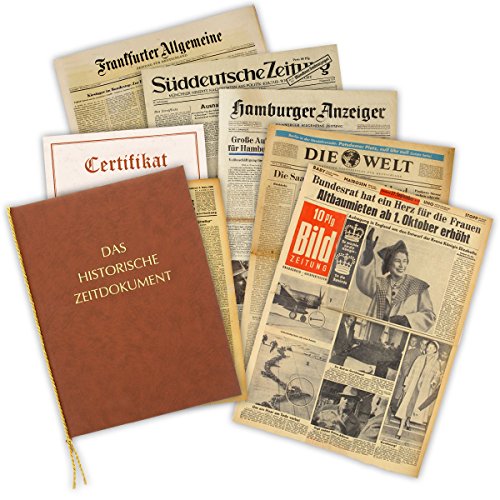 Zeitung vom Tag der Geburt 1952 - historische Zeitung inkl. Mappe & Zertifikat als Geschenkidee von Historia