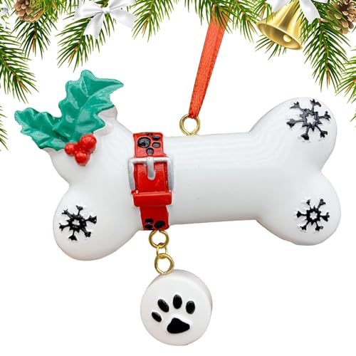 Hundeknochen Ornament | Christbaumschmuck,Kreativer Welpenknochen mit kleinen Pfotenabdrücken, hängender Weihnachtsbaum-Haustierschmuck als Partygeschenk Hitrod von Hitrod