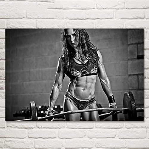 Hnyjyfa Frauen Workout Poster Haus Fitness Dekor Poster Sexy Frauen Bodybuilding Poster Mädchen Power Poster Kunstdrucke Inspirierendes Zitat Wand Bilder Körperübung Fitness TrainingsPoster 0214207 von Hnyjyfa