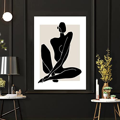 Henri Matisse Poster Bunte Linie Frau Mann Poster Weibliches Gesicht Zeichnung Poster Matisse Ausschnitte Silhouette Poster Abstrakter Expressionismus Tanz Poster Minimalistische Wand Bilder 0614170 von Hnyjyfa