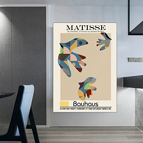 Hnyjyfa Matisse Poster Bauhaus Abstraktes Stil Galerie Moderne minimalistische Wand Bilder Bild Nordische Wohnzimmer Schlafzimmer Wanddekoration 0224171, 50x70cm/Ungerahmt von Hnyjyfa
