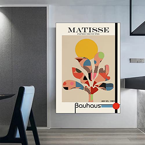 Matisse Poster Bauhaus Poster Abstraktes Matisse Bauhaus Stil Galerie Poster Moderne minimalistische Wand Bilder Matisse Bild Nordische Wohnzimmer Schlafzimmer Wanddekoration 0224163 von Hnyjyfa