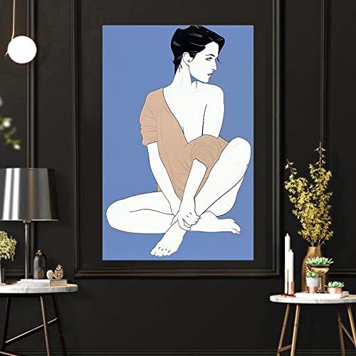 Hnyjyfa Mode-cooles Mädchen-Pop-Art-Plakat Patrick Nagel Frau Malerei Vintage Illustration Wand Kunstdrucke Sexy Elegante Frau Poster Moderne Zimmer Schlafzimmer Dekor 0125278 von Hnyjyfa