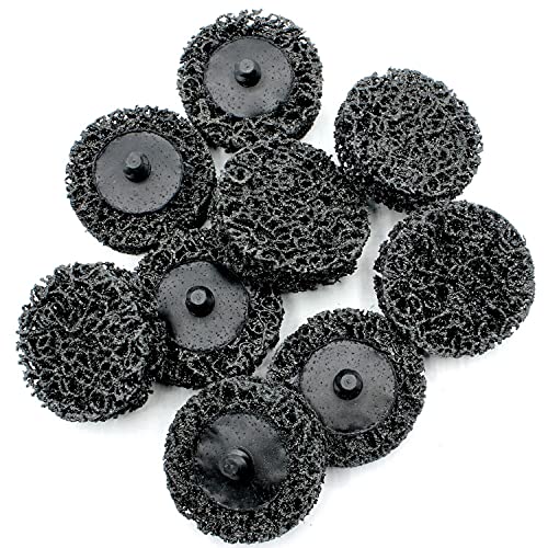 25 Stück Reinigungsscheiben Reinigungsvlies in schwarz Ø 50mm Schleifscheiben Schruppscheibe Schnellwechselscheiben für Stahl Metall oder Holz von HobbyPower24