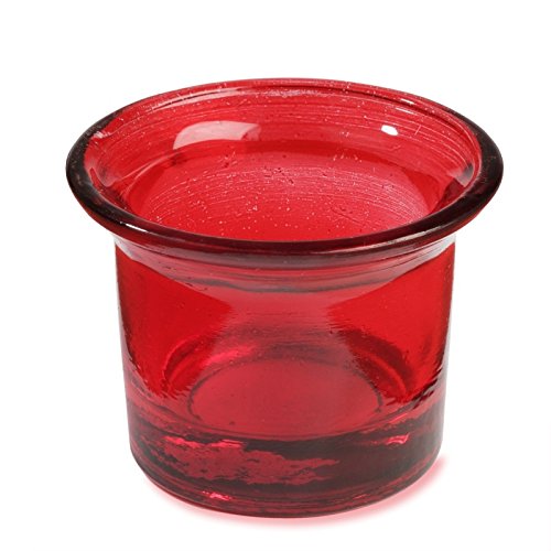 Teelichtglas 6,5 x 4,5 cm, rot, 10 Stück von Hobbyfun