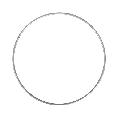 roße Metall Ring Reifen beschichtet in weiß, Silber, schwarz & Gold, Metallring Floral Hoops Ringe Kranz Makramee Ringe für Traumfänger Ring, Makramee Ring (25 cm, Silber, 1) von Hobbyfun